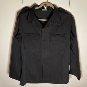 Vintage Military Utility Jacket Black Mens Size Medium